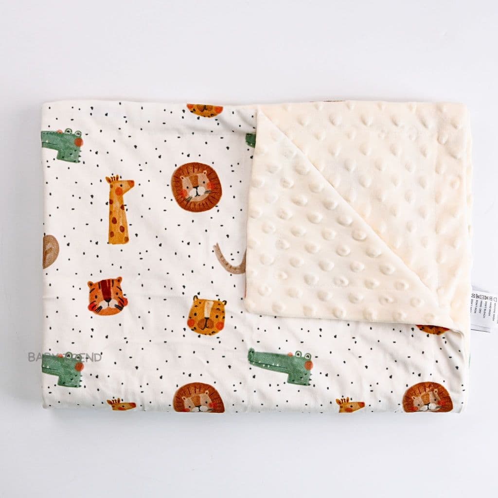 Little Home Baby ผ้าห่มดอทขนมิ้ง 2 ชั้น สำหรับเด็กแรกเกิด-2 ขวบ ขนาด 110x75cm ผ้านุ่มลื่น อุ่นสบาย รูปที่ 8