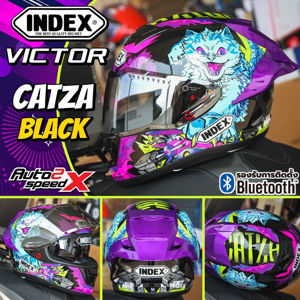 หมวกกันน็อค INDEX VICTOR แว่น2ชั้น ออฟชั่นครบ รองรับการติดตั้งบลูทูธ รุ่นใหม่ 2026 รูปที่ 5