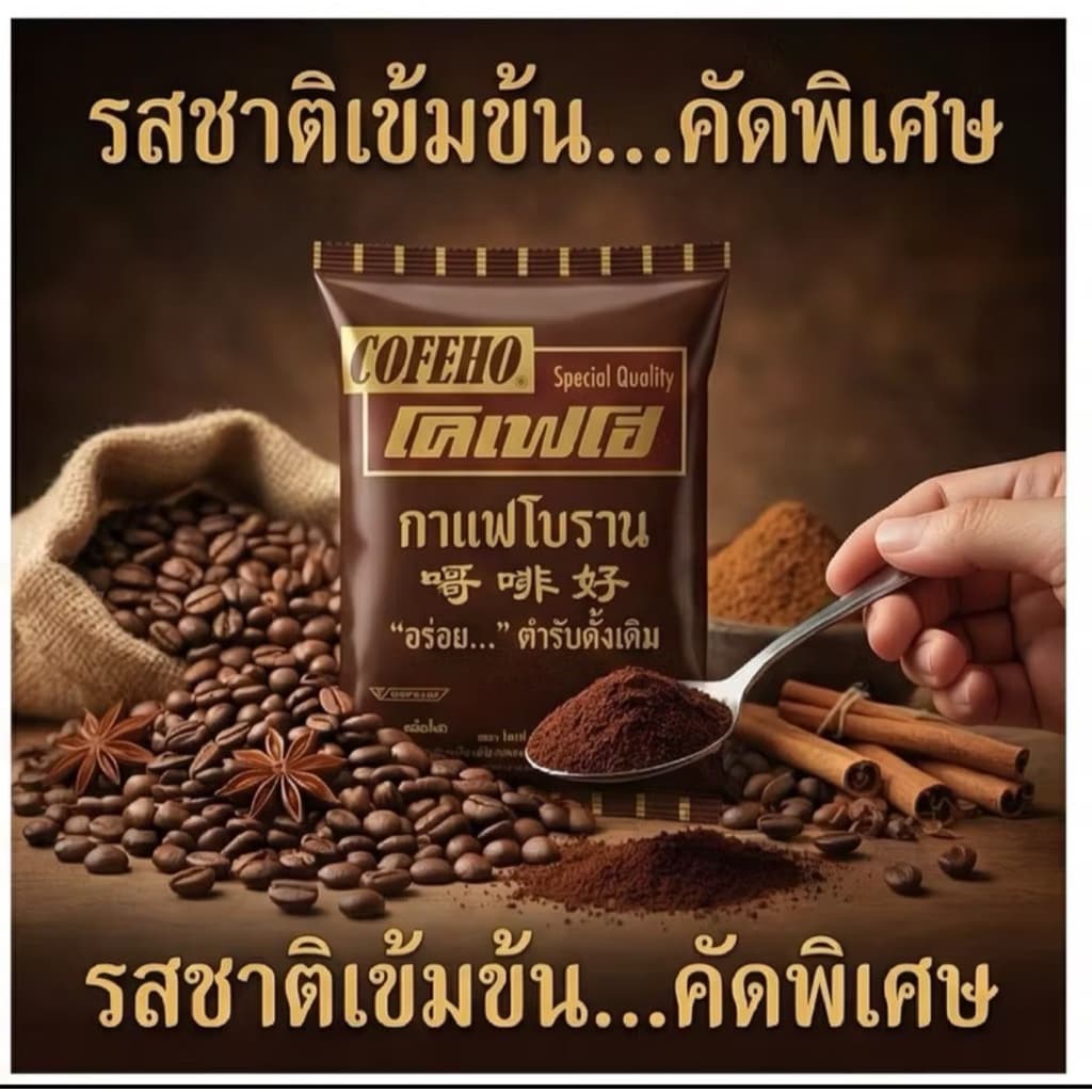 โคเฟโฮกาแฟโบราณขนาดบรรจุ650กรัม*6ถุง/ลัง รูปที่ 7
