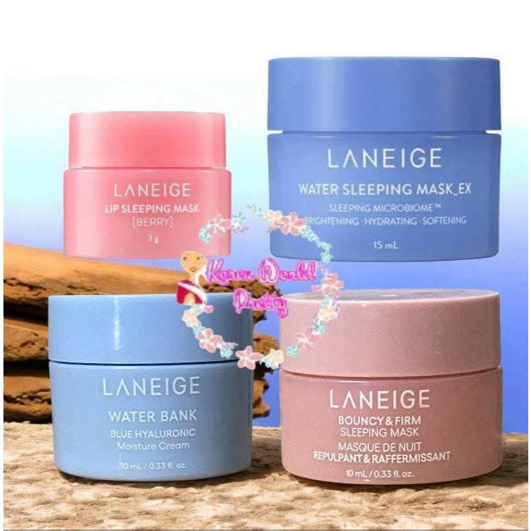 Laneige Water sleeping mask 15ml /Blue Hyaluronic MoistureCream 10ml/ Lip Sleeping Mask3g /Bouncy Firm Sleeping Mask10ml รูปที่ 1