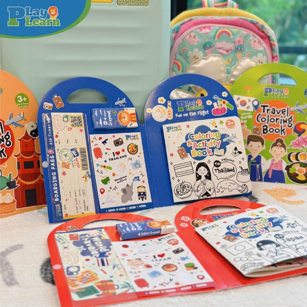 Play Plearn Kid Travel Coloring Set ของเล่นขึ้นเครื่องบิน ชุดกิจกรรมเด็ก สมุดระบายสี Little Traveler รูปที่ 3
