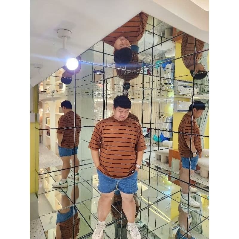 ริ้วเล็ก เสื้อยืดโอเวอร์ไซส์ อก42"-66" รูปที่ 7