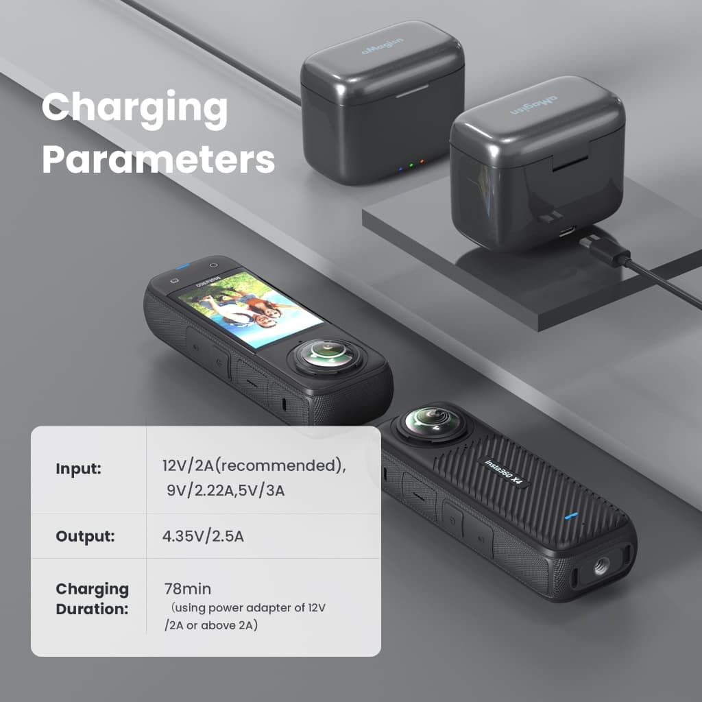 aMagisn Charging Hub แท่นชาร์แบตเตอรี่ สำหรับ Insta360 X4 / X4 Air รูปที่ 5