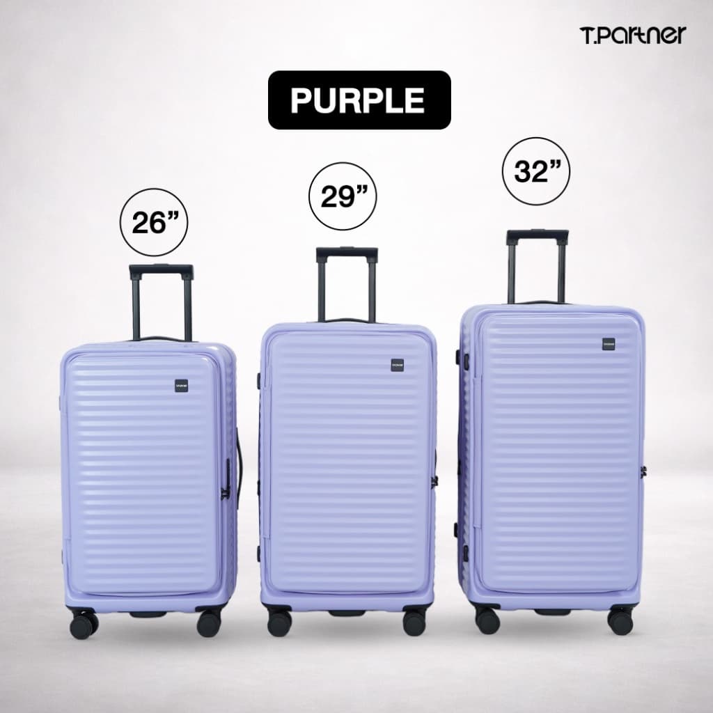 Tpartner—กระเป๋าเดินทางเปิดหน้าทรงถัง รุ่น Pro Trunk Series ขนาด26/29/32 นิ้ว ขยายข้างได้ จุเยอะ เเพ็คง่ายประหยัดพื้นที่ รูปที่ 8
