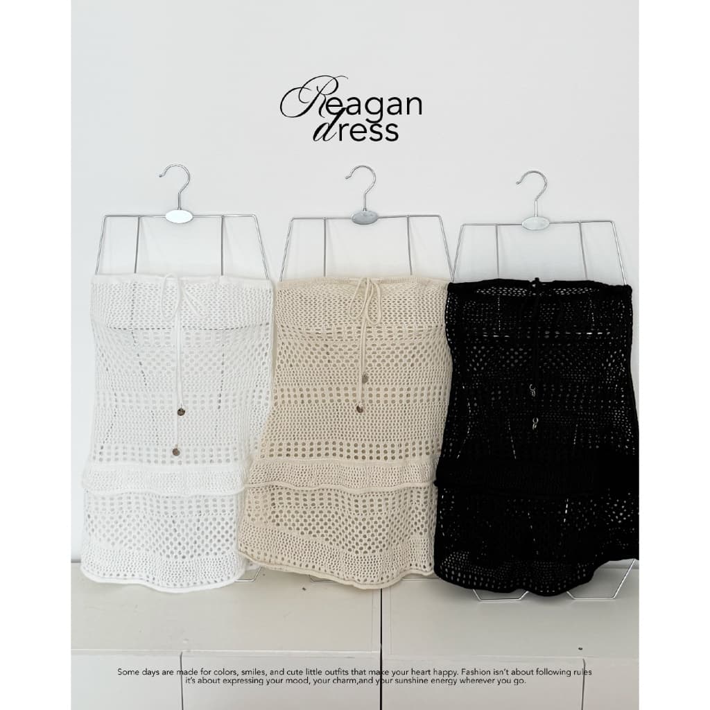 ICEBLINK | Reagan short dress เดรสสั้นไหมพรมเกาะอก เชือกผูกหน้า รูปที่ 3