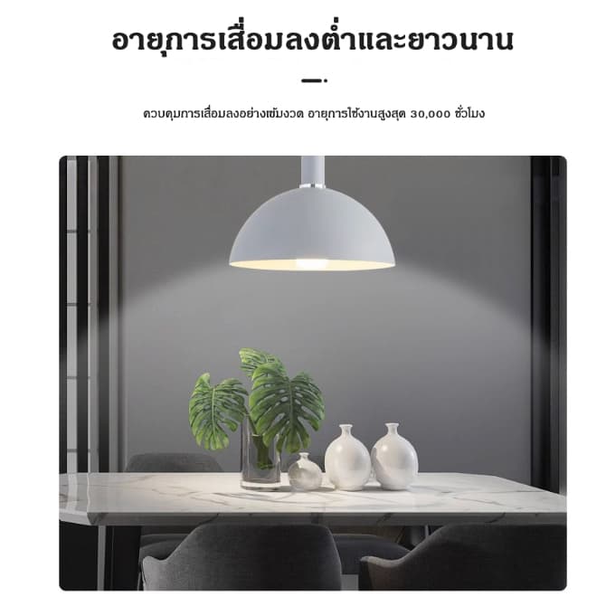 ยกชุด10หลอด หลอดไฟ LED E27 พร้อมสายยาว 5 เมตร แสงขาว ขั้วไฟพร้อมสาย ประหยัดพลังงาน สว่างจ้า ถนอมสายตา จากไทย รูปที่ 4