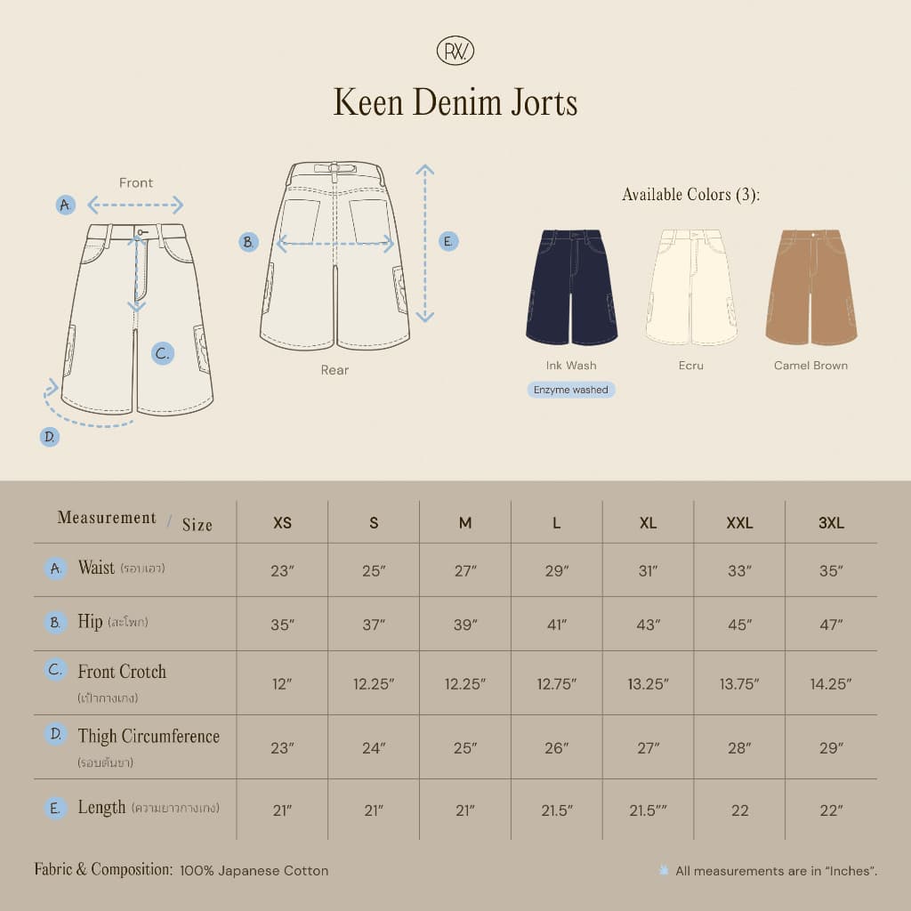 Keen Denim Jorts กางเกงยีนส์ทรง Jorts รูปที่ 8