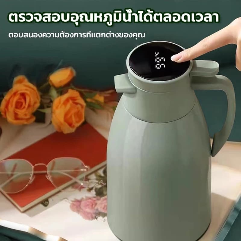 กระติกน้ำร้อนนิรภัยขนาด 2L ลิตร ความจุใหญ่ สำหรับใช้ในบ้าน เหมาะสำหรับเก็บน้ำร้อนในหอพักนักเรียน รูปที่ 5