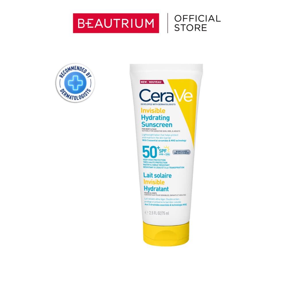 CERA-VE Invisible Hydrating Face And Body Sunscreen SPF50+ PA++++ กันแดด 75ml รูปที่ 1