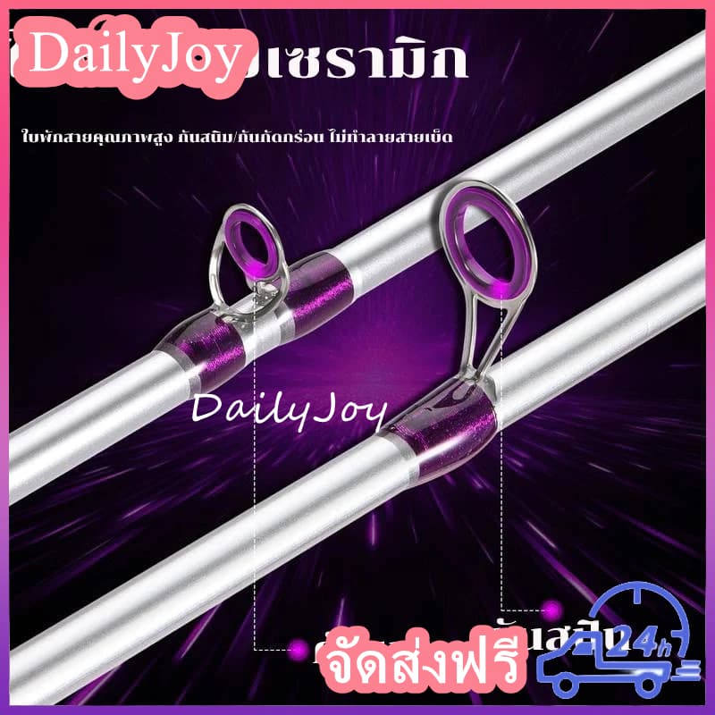 คันเบ็ดตกปลา น้ำหนักสาย 2-12LB น้ำหนักเหยื่อ 8-25G คันเบ็ดตกปลา ML ทำจากคาร์บอนไฟเบอร์ แข็งแรง ทนทาน คันเบ็ดตกปลา รูปที่ 4