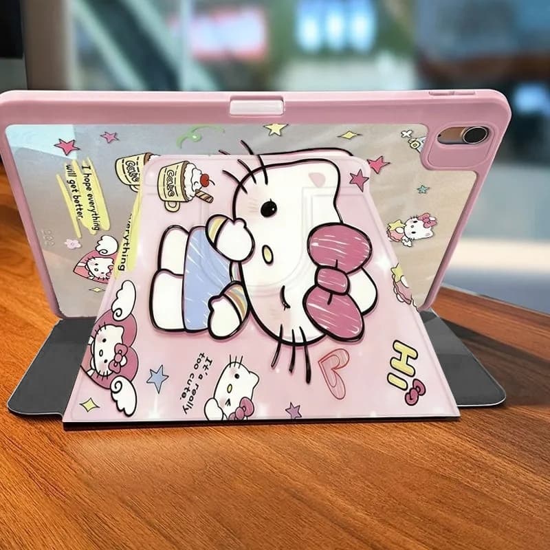 ออกให้ 24 ชมเคสไอแพด การหมุน 360° Hellokitty Gen12 Air7 11 Air8 11 Pro12.9 Gen11 น่ารัก เคสipad รูปที่ 5