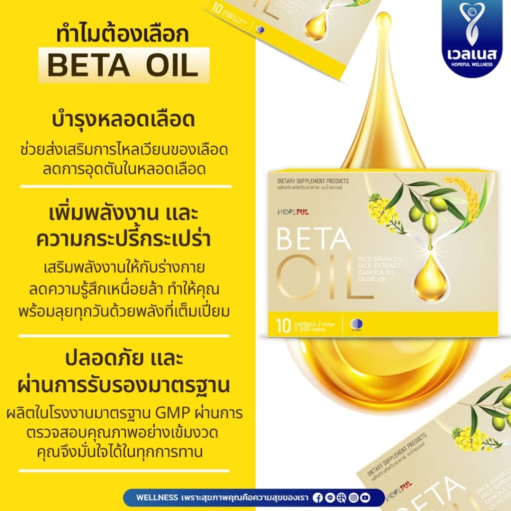 ซื้อ2แถม2 Beta Oil ลดคอเลสเตอรอล ลดไขมันสะสม เสริมหลอดเลือด ช่วยไหลเวียนดี สุขภาพดี รูปที่ 3