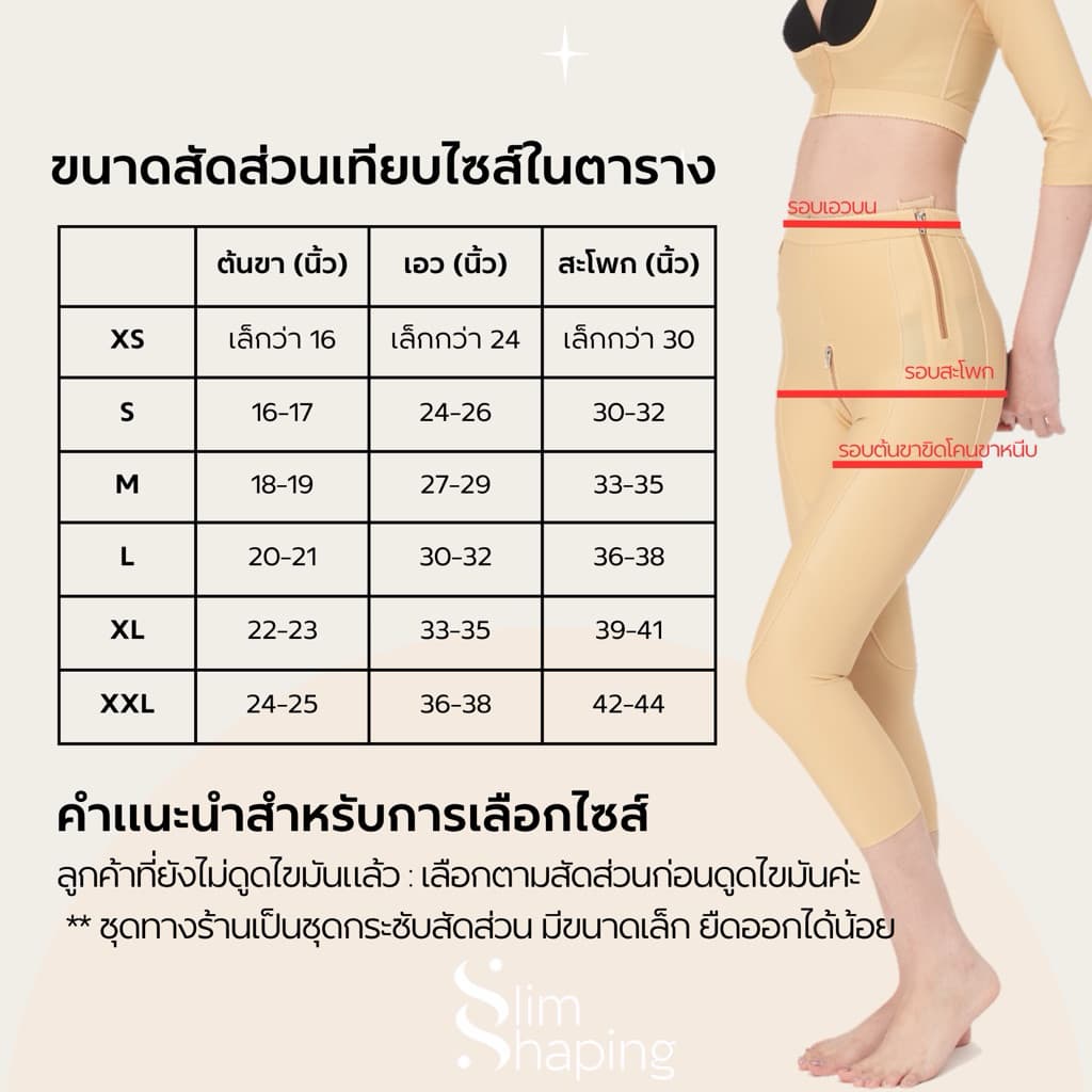 ชุดกระชับหลังดูดไขมัน ต้นขา สะโพก น่อง ปิดเป้า ขายาว กางเกงหลังดูดไขมัน ดูดไขมัน เกรดทางการแพทย์ รูปที่ 2