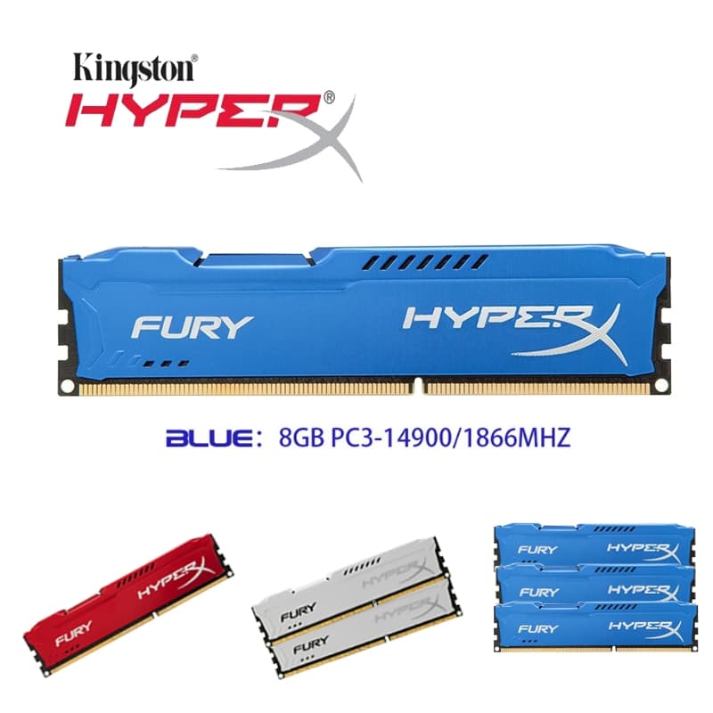 Hyperx Fury DDR3 RAM 4GB 8GB แรม 1600Mhz 1866Mhz DIMM 240Pin 1.5V หน่วยความจำเดสก์ ประกัน 1 ปี รูปที่ 5