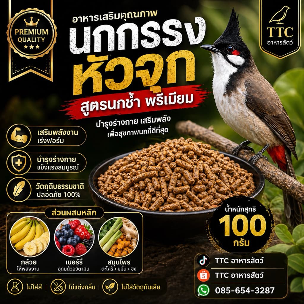 อาหาร นกกรงหัวจุก สูตรนกชำชายคา รูปที่ 1