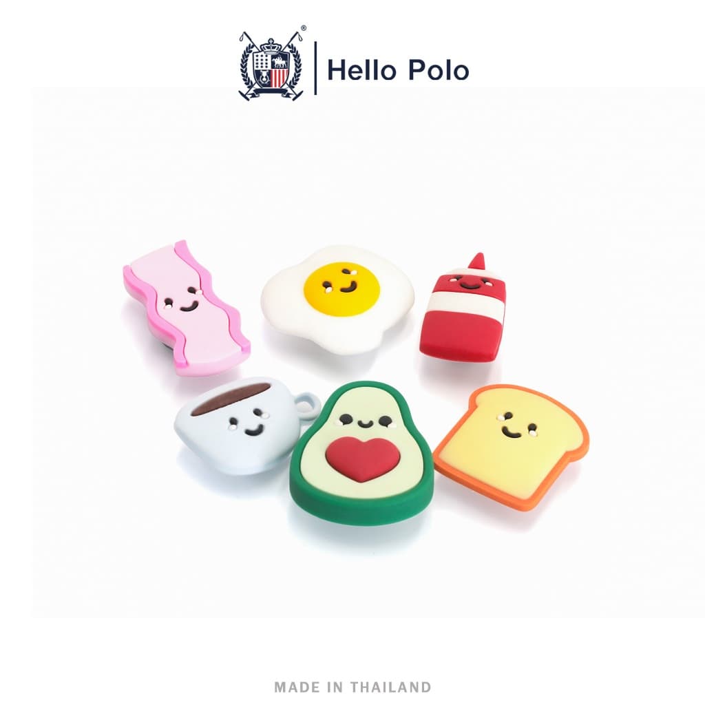 Hello Polo อุปกรณ์ตกแต่งกระเป๋าชายหาด Jibbitz น่ารัก คาแรกเตอร์การ์ตูน ผู้หญิงกระเป๋าถืออุปกรณ์ตกแต่ง รูปที่ 8