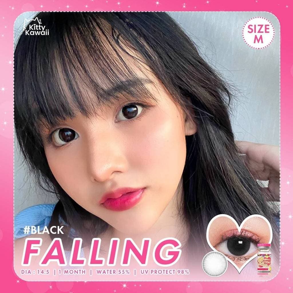 คอนแทคเลนส์ Falling Brown / Black ขนาดกลาง รูปที่ 7