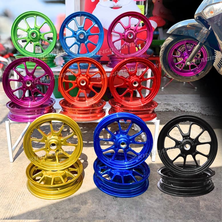 ล้อเดิม GIORNO ทำสี พาวเดอร์โค้ด ราคา1คู่ ล้อเดิมแท้ศูนย์HONDA ขอบ12/12 สีสวยชัด ล้อเดิมจีออโน่ รูปที่ 1