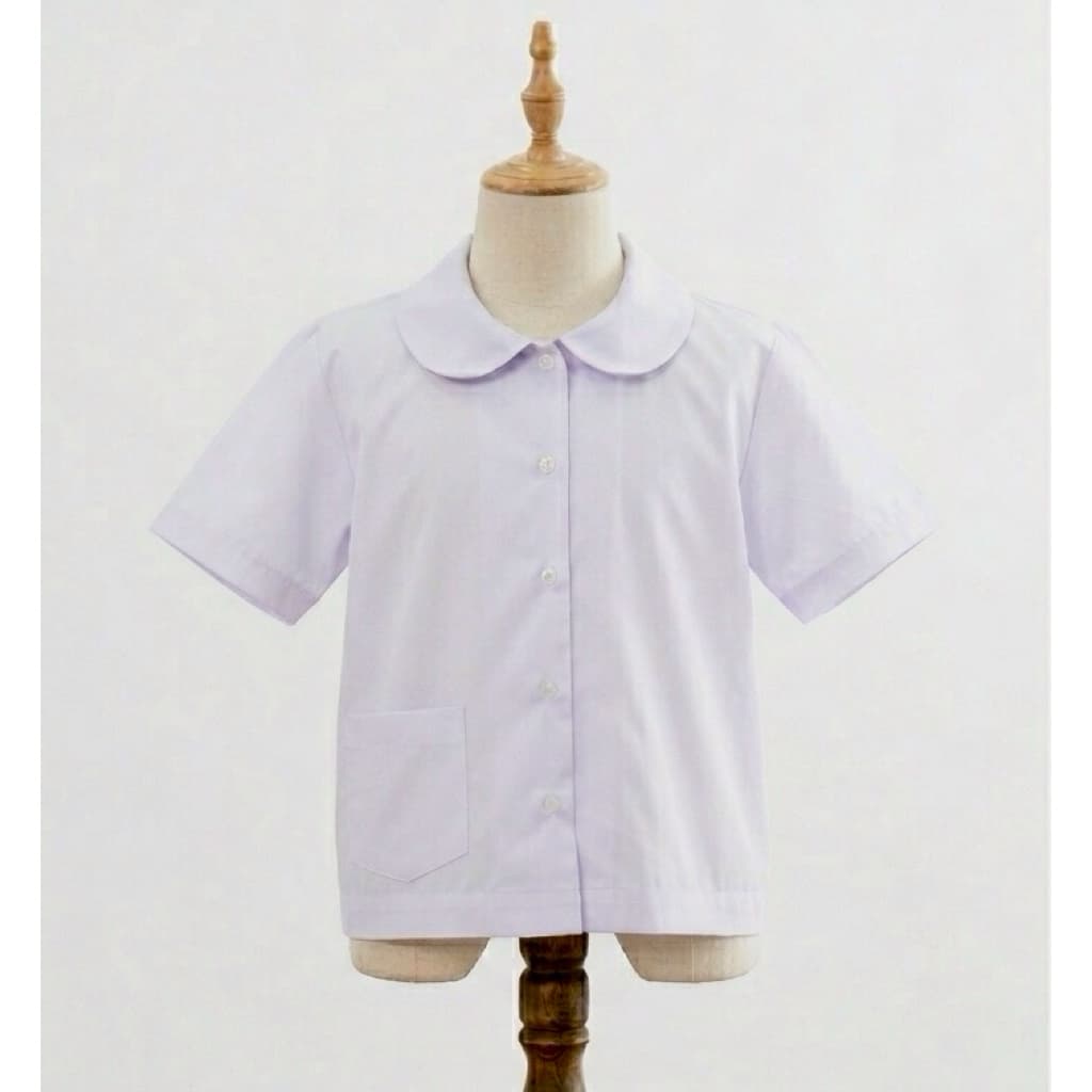 เสื้อนักเรียนหญิง คอบัว สีขาว ระดับประถมศึกษา รูปที่ 1
