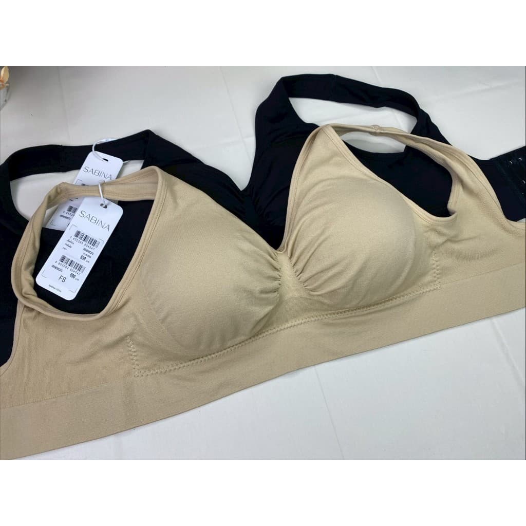 SBXA890 - Sabina Habpy Lady บราผ้าทอแบบมีตะขอหลัง ฟรีไซต์ อก 32-38 นิ้ว ผ้าทอเนื้อนุ่ม ใส่สบาย รูปที่ 6