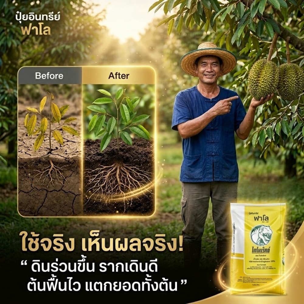 ปุ๋ยอินทรีย์ฟาโล 5 กก. ตราไดโนเร็กซ์ อินทรีย์แท้ ปุ๋ยพืช 100% ไร้มูลสัตว์ ฟื้นฟูดิน เพิ่มผลผลิต รากเดินดี พืชโตไว ผลดก รูปที่ 6