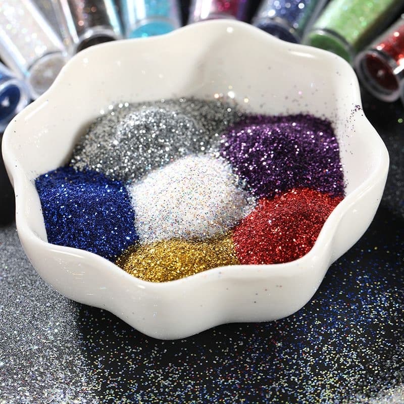 KidArt ผงกากเพชร Metallic/Rainbow 2 สไตล์ 3 ขนาด 30/70/100 กรัม ผงวิบวับตกแต่งงานศิลปะ DIY คุณภาพดี รูปที่ 4