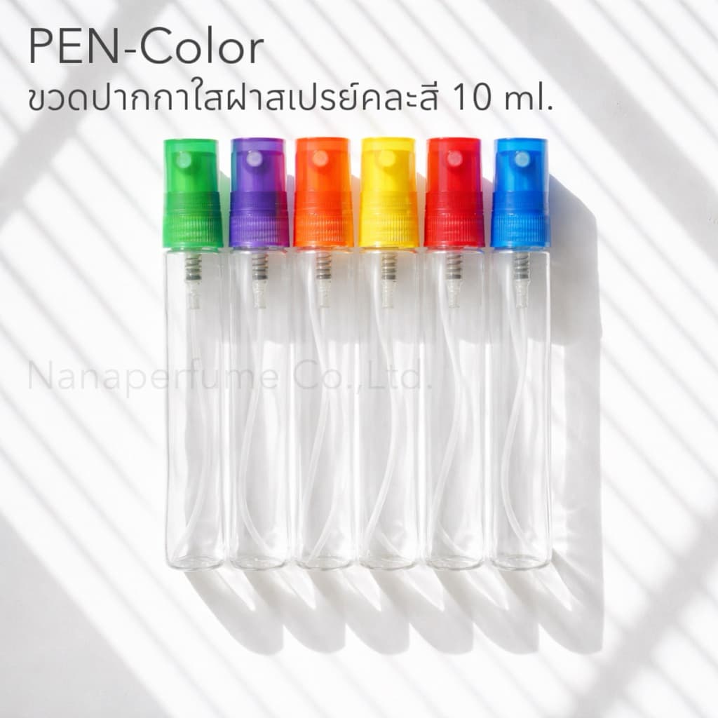 ขวดเสปร์ยปากกาใสฝาสีขนาด 10 ML ราคาต่อโหล รูปที่ 2