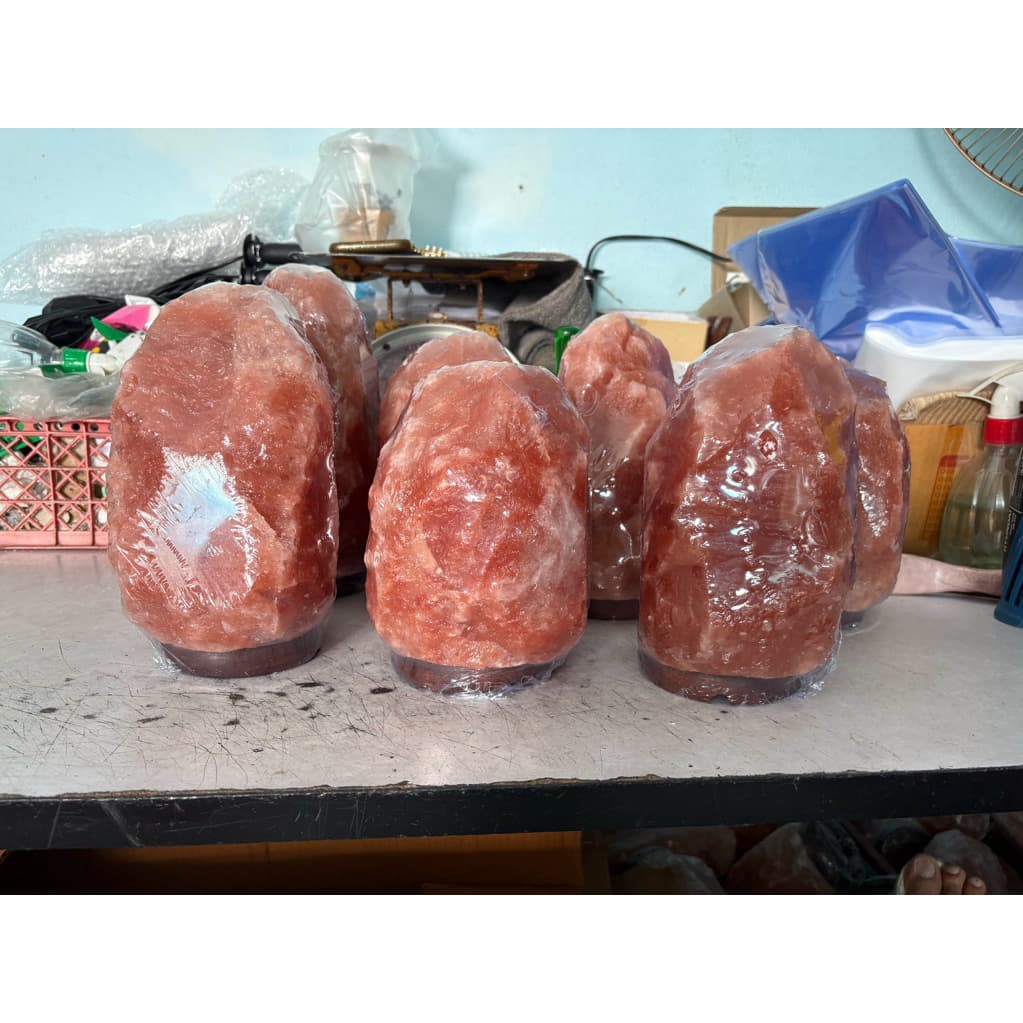โคมไฟเกลือหิมาลัย สีแดง สีหายาก เสริมฮวงจุ๋ย ธาตุไฟ ธาตุดิน ขนาด 3-5 โล พร้อมสายไฟครบชุดของแท้จากปากีสถาน รูปที่ 9