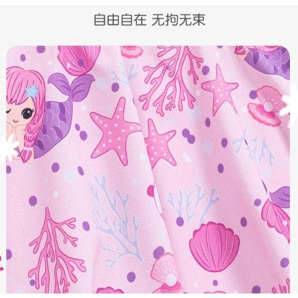 Cherry ชุดว่ายน้ำเด็ก ลายการ์ตูนปะการังมหาสมุทร น่ารัก ใส่สบายผ้านุ่ม ระบายอากาศได้ดี รูปที่ 4