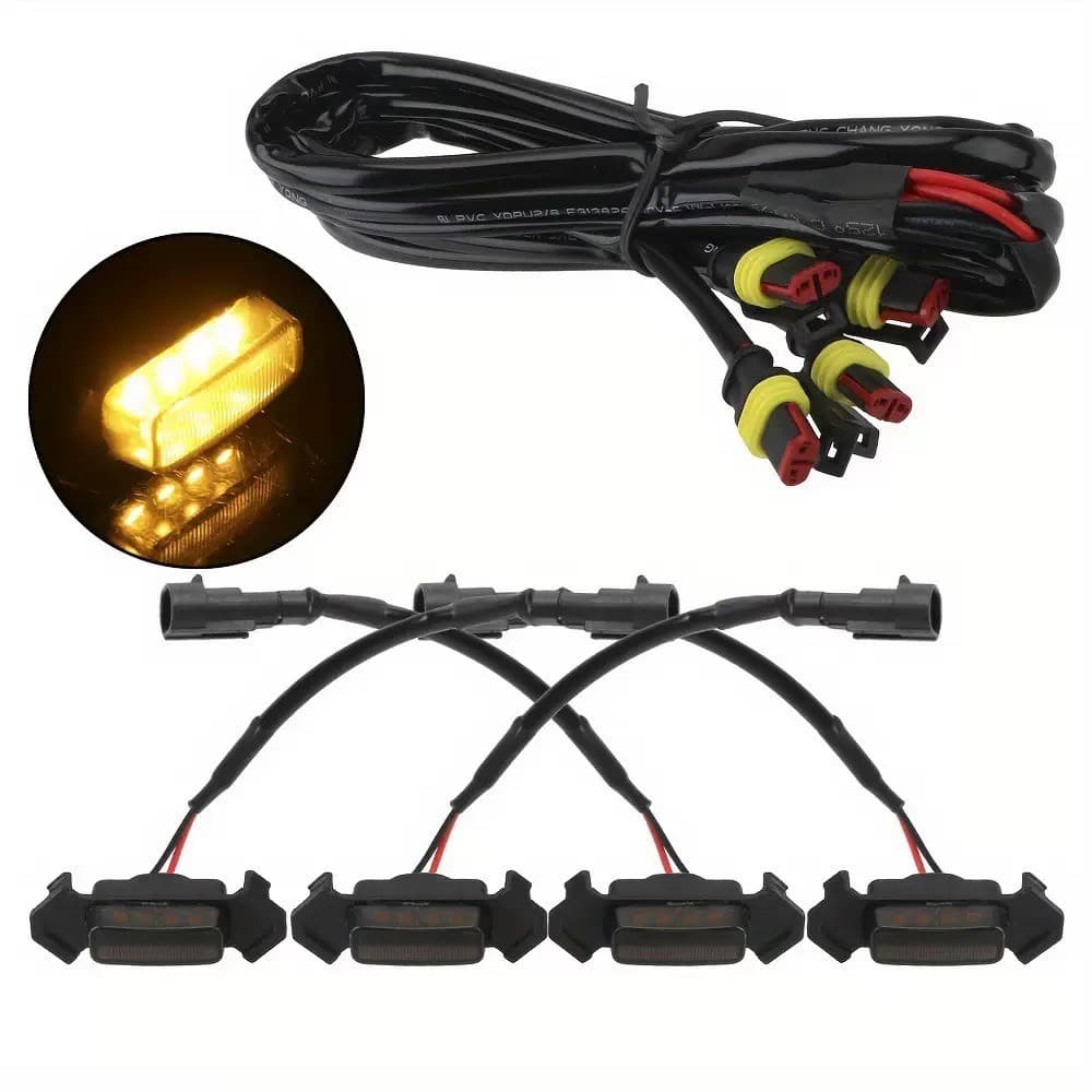 4PCS ไฟส่องกระจังหน้า Daytime สำหรับรถ Ford F150 Raptor 12V รถกระบะ และรถออฟโรด รูปที่ 8