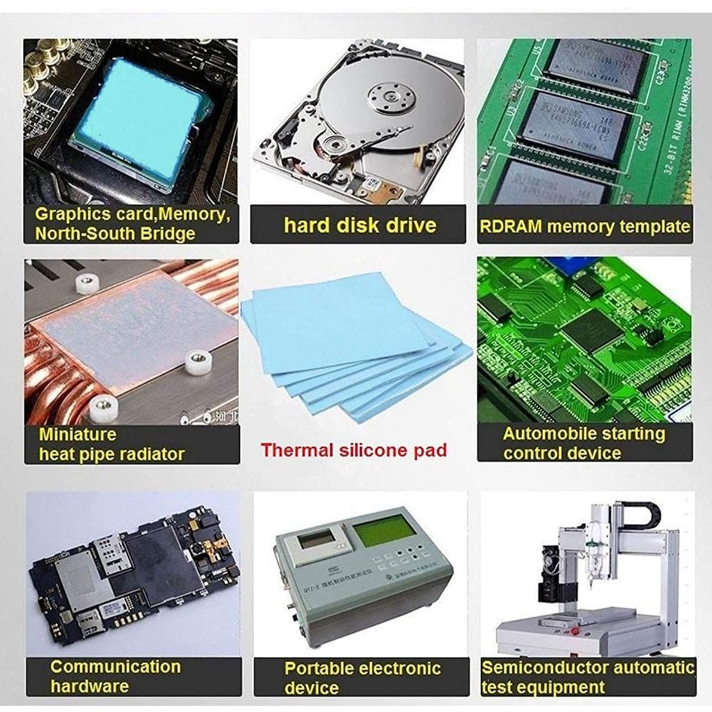 2 เม็ด แผ่นระบายความร้อน cpu 10x10 ซม. แผ่นระบายความร้อนซิลิโคน ซิลิโคนแผ่นระบายความร้อน การ์ดจอ Cooling Thermal Pad รูปที่ 7