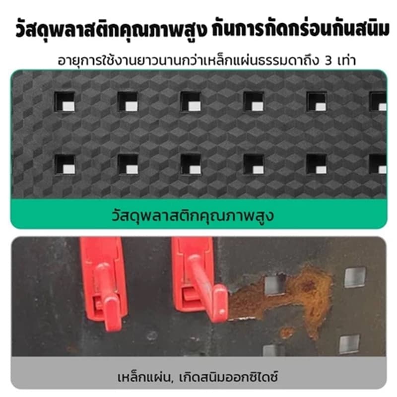 Pegboard 90x45 cm. แผงแขวนเครื่องมือ แขวนเครื่องมือช่าง อุปกรณ์ติดผนังจัดเก็บล้างรถ COD เก็บเงินปลายทาง ในไทย รูปที่ 5