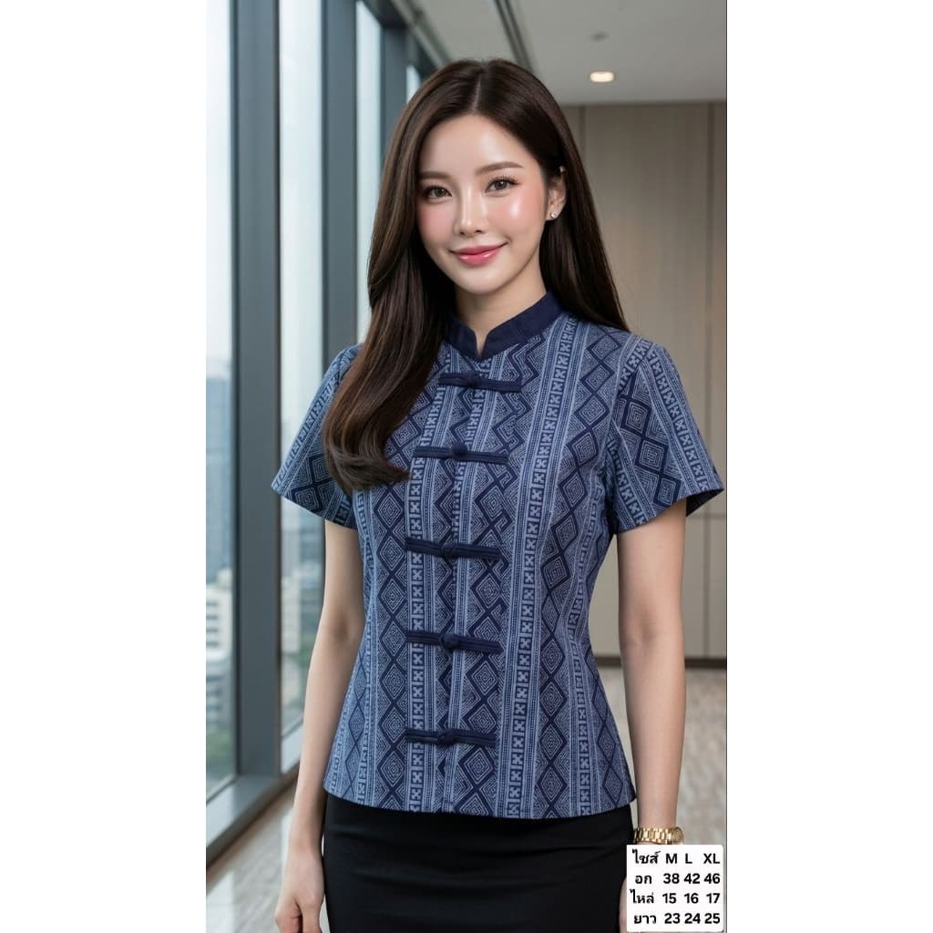 เสื้อคอจีนผ้าฝ้ายเชียงใหม่ รูปที่ 4
