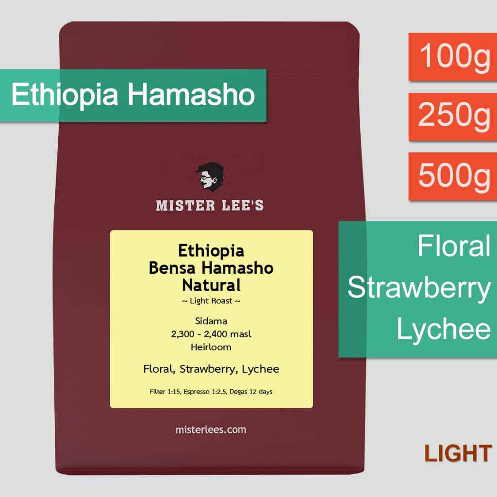 Ethiopia Bensa Hamasho Natural เมล็ดกาแฟเอธิโอเปียคั่วอ่อน รูปที่ 1