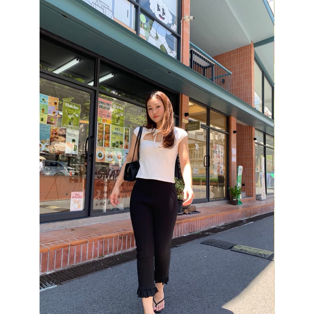 Charlotte Irony | Ruffle Legging Capri Pants มาใหม่!แบบยาวปลายระบาย รูปที่ 3