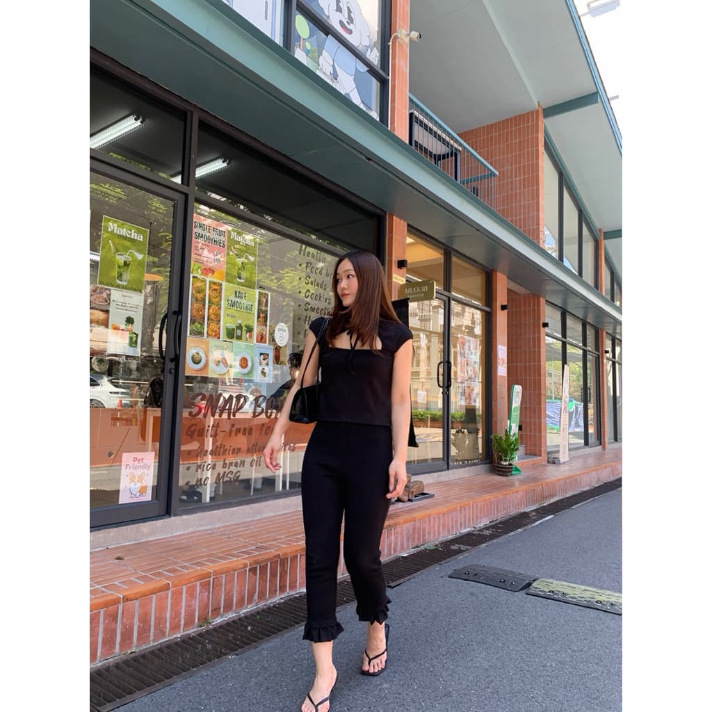 Charlotte Irony | Ruffle Legging Capri Pants มาใหม่!แบบยาวปลายระบาย รูปที่ 7