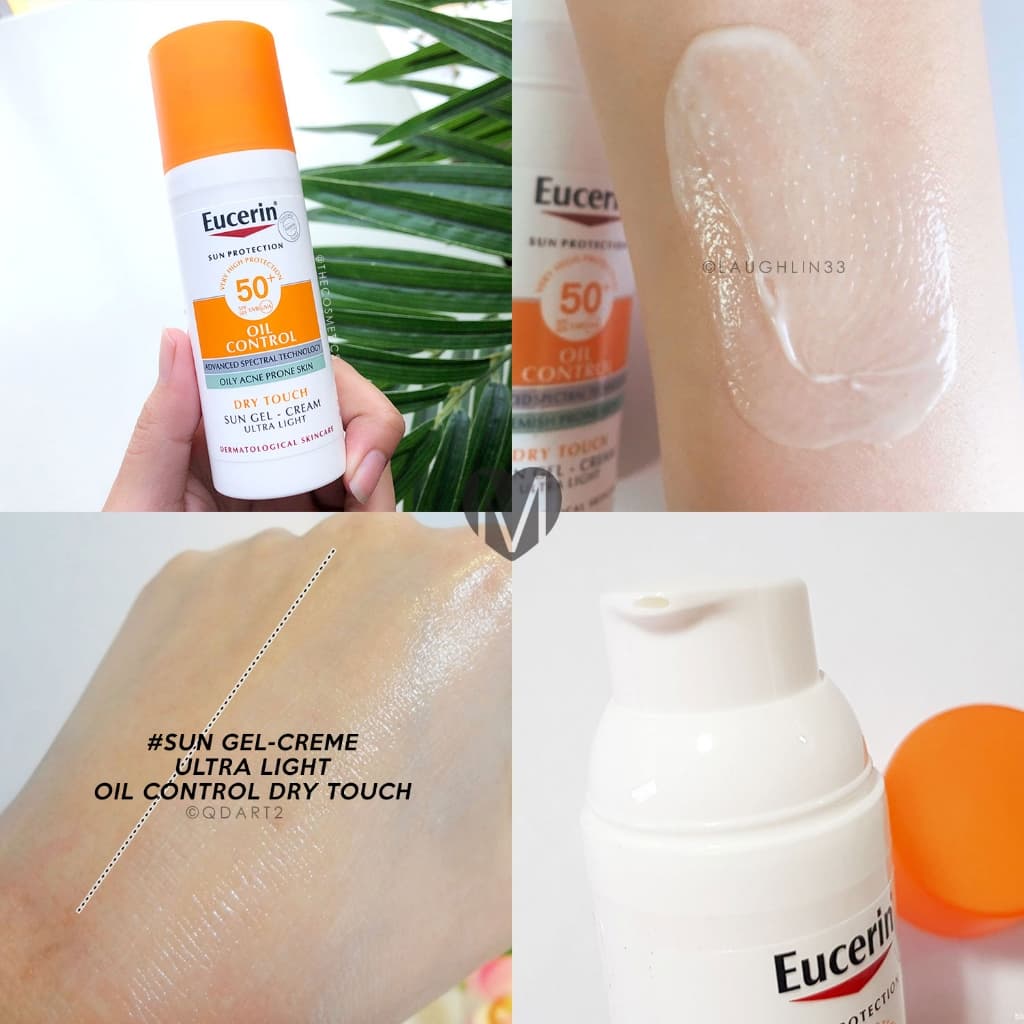 กันแดดเนื้อเจล Eucerin Sun Gel-Creme Ultra Light Oil Control SPF 50+ 50ml เพื่อผิวเป็นสิว คุมมัน รูปที่ 4