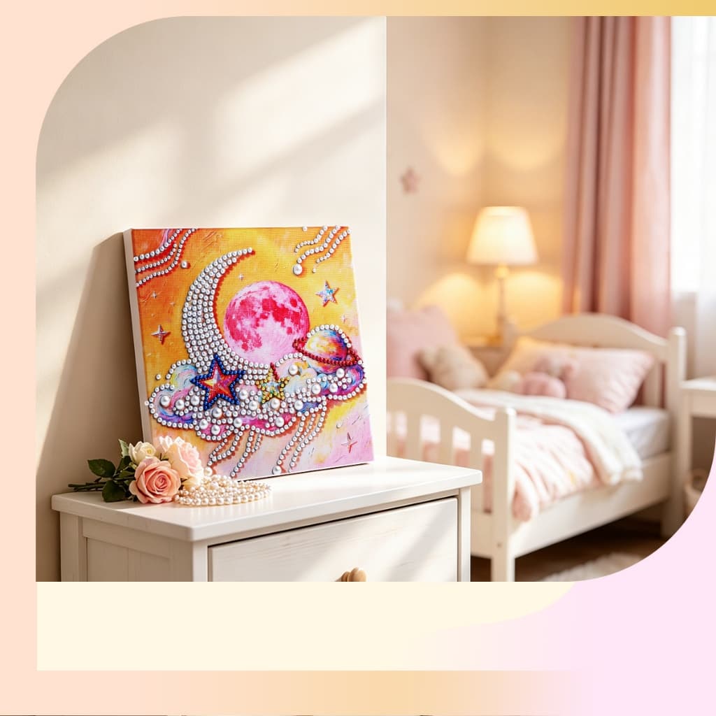 MW ขาตั้งไม้ สำหรับวาดรูป วางกรอบรูป วางแท็บเล็ต Wooden Easel 18*24/20*30 cm Pearl Painting DIY พร้อมกรอบ ภาพวาดปักเพชร รูปที่ 6