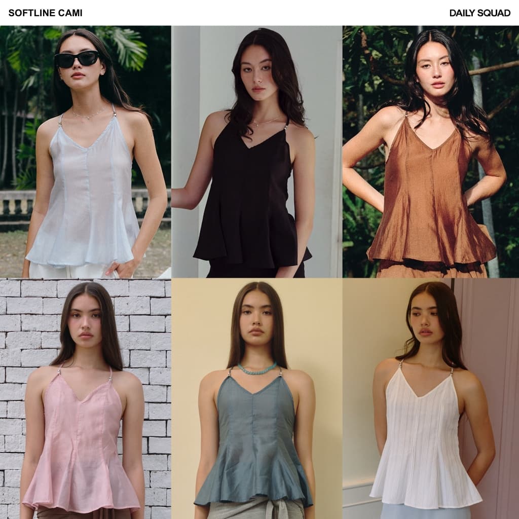 DAILY SQUAD – Softline Cami ออกแบบให้มี movement เบา ๆ และซิลูเอตที่ดู soft แบบเป็นธรรมชาติ ผลิตจากผ้า sheer silk satin รูปที่ 1