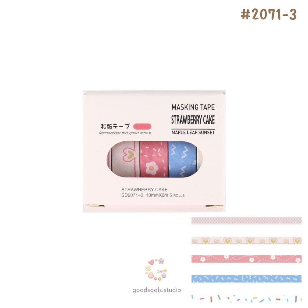 ชุดเทปวาชิพาสเทลมินิมอล | Pastel Masking Tape Collection เทปตกแต่งสมุด Journal งานคราฟต์ By GoodsGals.Studio รูปที่ 9