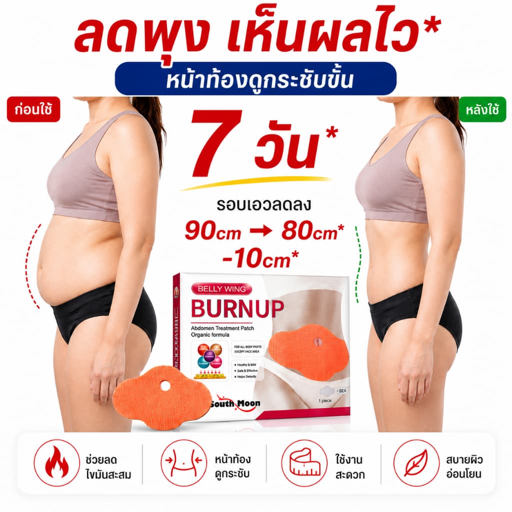 แผ่นแปะลดไขมัน ช่วยกระชับสัดส่วน ควบคุมน้ำหนัก ติดง่าย ติดแน่น อ่อนโยน สบายผิว ไม่ระคายเคือง รูปที่ 1