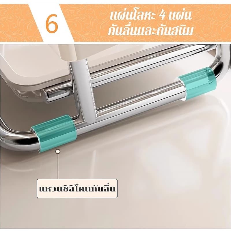 ชั้นวางมีดสแตนเลส ที่เก็บมีดและตะเกียบ ชั้นวางอุปกรณ์ครัว อเนกประสงค์ สำหรับห้องครัว รูปที่ 7