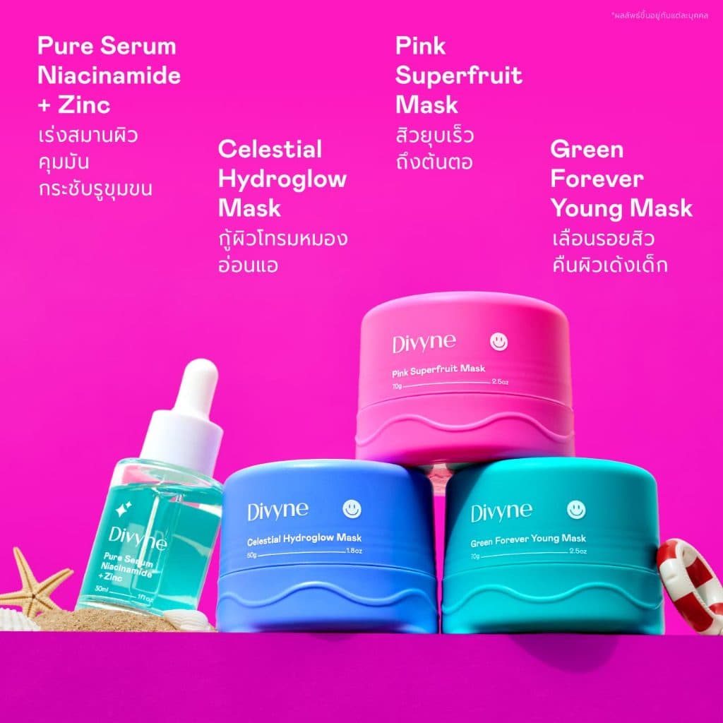 DIVYNE Skincare Promotion Set | เซตผิว Limited Edition มาส์ก สำหรับสิว รูขุมขน รูปที่ 3
