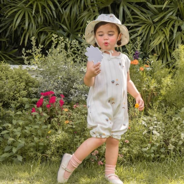 lookbookpetite x saeson | basic jumpsuit set สี rainbow dream, pink daisy field, Golden daisy field, finding rainbow รูปที่ 4
