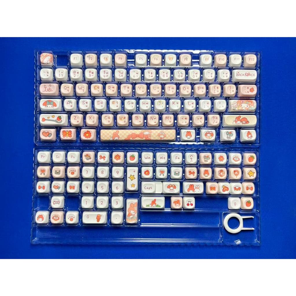 คีย์แคปชินจัง keycap ปุ่มกด129ชิ้น แบบถุงมี115คีย์ ชุดใหญ่ DIY ปรับแต่ง MOAสูง รูปที่ 8