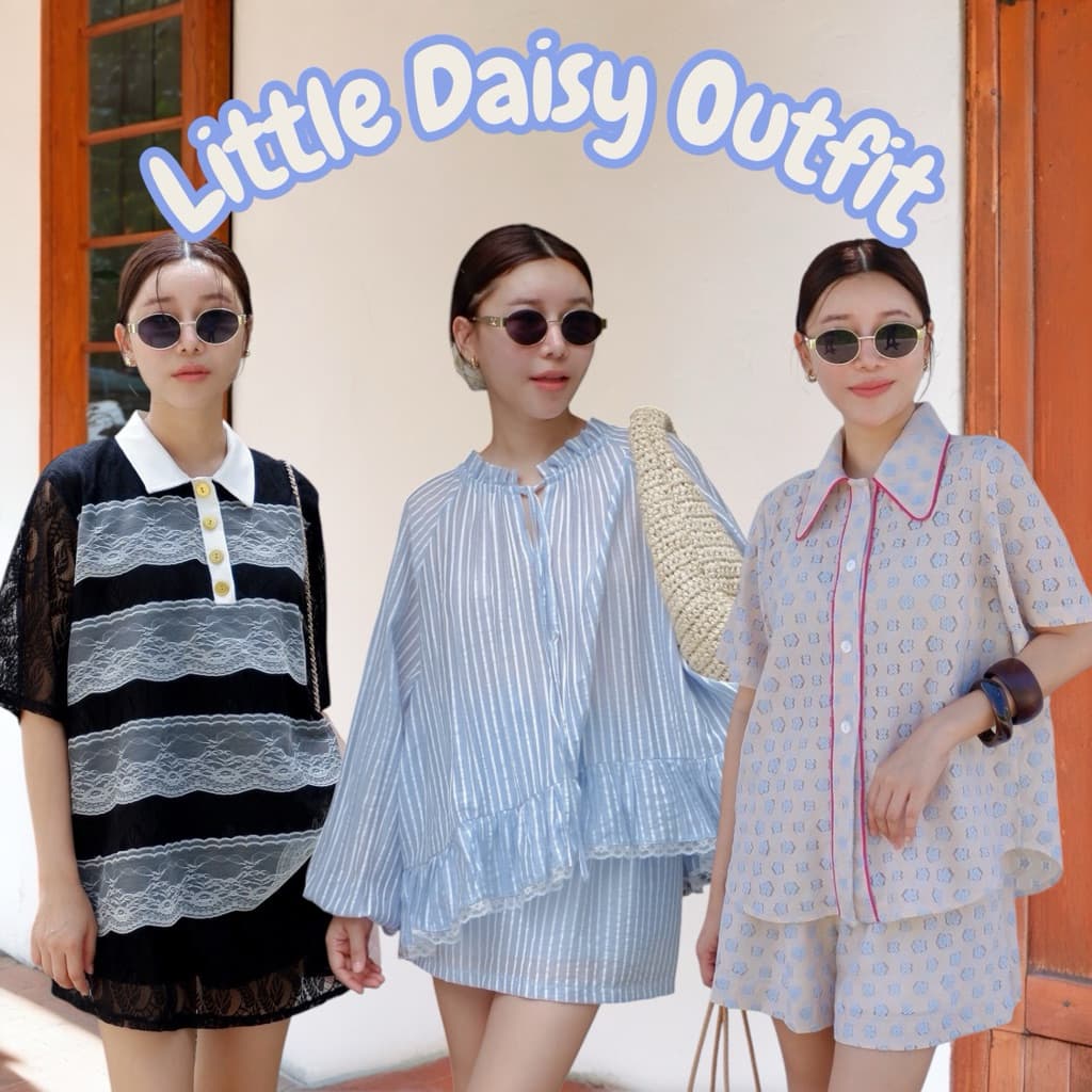 Little Daisy Outfit ชุดเซ็ท เดรส และเสื้อสไตล์น่ารัก รูปที่ 1