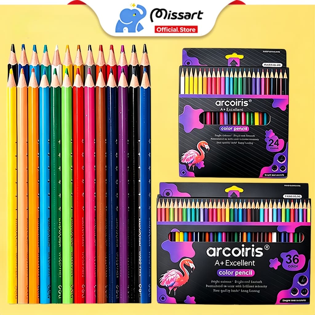 สีไม้ ชุดสีไม้ รุ่น ไส้ใหญ่พิเศษ สีไม้มาสเตอร์อาร์ต ดินสอสีไม้ ดินสอสี สีไม้ Colour Pencil แท่งยาว12สี รูปที่ 1