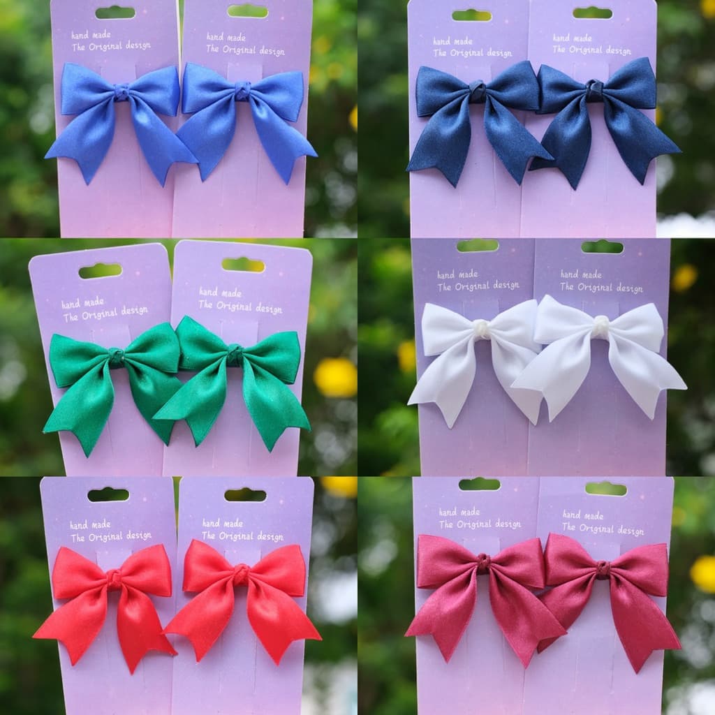 โบว์นักเรียนสีพื้น รุ่น Sugar Satin รูปที่ 1