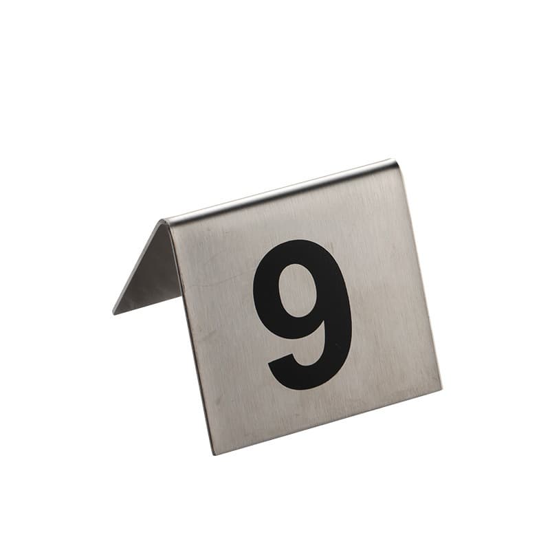 ป้ายหมายเลขโต๊ะสแตนเลส เบอร์โต๊ะ มี10ชิ้น Table Numbers Set 1-20 ป้ายตั้งโต๊ะ ป้ายบอกเลขโต๊ะสแตนเลส รูปที่ 9