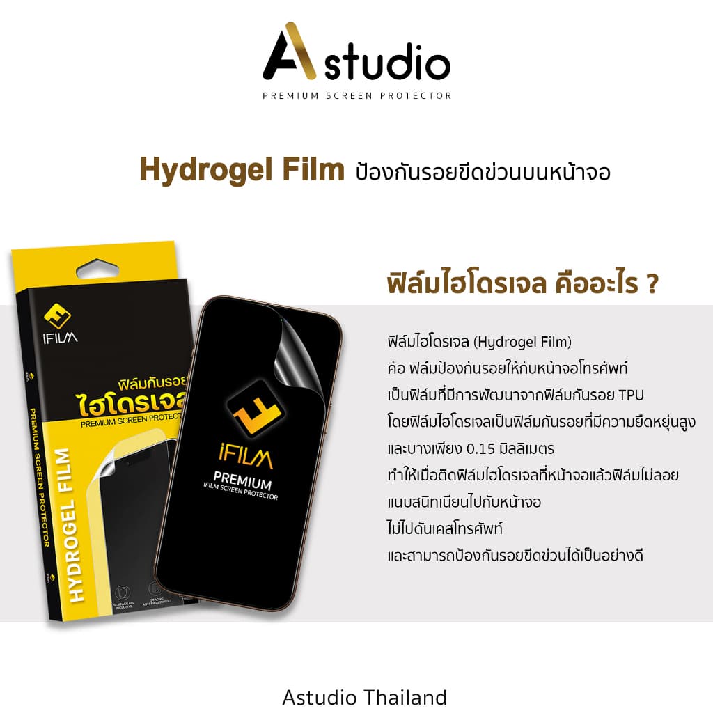 iFilm ฟิล์มหน้า ไฮโดรเจล Hydrogel For iphone 17promax 17air 17 pro 16 promax 15 plus 14 iphone13 11 ฟิล์มกันรอย ไอโฟน รูปที่ 3